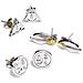 Harry Potter: Stud Earring Set Deathly Hallows / golden Snitch / platform (set 3 Orecchini)  - Foto miniatura 1