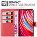 Custodia Compatibile Con Xiaomi Redmi Note 8 Pro In Rosso Carminio - Coperchio Protettiva Con Chiusura Magnetica, Funzione Stand E Tasca Per Le Carte - Foto miniatura 3