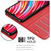 Custodia Compatibile Con Xiaomi Redmi Note 8 Pro In Rosso Carminio - Coperchio Protettiva Con Chiusura Magnetica, Funzione Stand E Tasca Per Le Carte - Foto miniatura 4