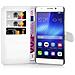 Custodia Compatibile Con Honor 6 Plus In Bianco Fumo - Coperchio Protettiva Con Chiusura Magnetica, Funzione Stand E Tasca Per Le Carte - Foto miniatura 6