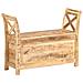 Panca Per Ingresso 103x33x72 Cm In Legno Massello Di Mango - Foto miniatura 8