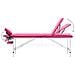 Lettino Da Massaggio A 3 Sezioni In Alluminio Rosa - Foto miniatura 3