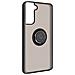 Cover Samsung Galaxy S21 Anello In Metallo Funzione Supporto Nero - Foto miniatura 4