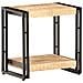 Tavolino 40x30x50 Cm In Legno Massello Di Mango Grezzo - Foto miniatura 4