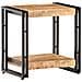 Tavolino 40x30x50 Cm In Legno Massello Di Mango Grezzo - Foto miniatura 9