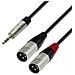 K4 YWMM 0180 1.8m 3.5mm 2 x XLR (3-pin) Nero, Argento cavo audio - Foto miniatura 1