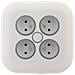 Avvolgitore Domestico Con 4 Prese 2p + T 16a Con Spina Extra Piatta 3g1mm² - 7 M - Bianco - Foto miniatura 1