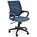 Sedia Da Ufficio Blu Con Ruote E Braccioli - Foto miniatura 1