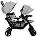 Passeggino Gemellare A Tandem Grigio Chiaro In Acciaio - Foto miniatura 7