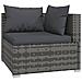 Set Divani Da Giardino 8 Pz Con Cuscini In Polyrattan Grigio - Foto miniatura 7