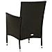 Set Mobili Da Giardino 7 Pz Con Cuscini In Polyrattan Nero - Foto miniatura 8