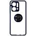 Cover Per Honor X7a Bimateria Anello Metallico Supporto Bordo Blu - Foto miniatura 1