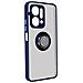 Cover Per Honor X7a Bimateria Anello Metallico Supporto Bordo Blu - Foto miniatura 4