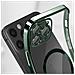 Cover Magsafe Per Iphone 12 Pro Silicone Protezione Camera Bordo Cromato Verde - Foto miniatura 5