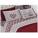 Completo Lenzuola Letto Pensieri Delicati 100% Cotone Dis.chalet Singolo Rosso - Foto miniatura 1