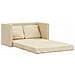 Divano Letto Da Terra 2 In 1 Crema 112x174x55 Cm Tessuto - Foto miniatura 2