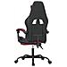 Sedia Gaming Girevole Poggiapiedi Nero e Rosso Vino Similpelle - Foto miniatura 4