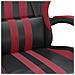 Sedia Gaming Girevole Poggiapiedi Nero e Rosso Vino Similpelle - Foto miniatura 6