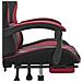 Sedia Gaming Girevole Poggiapiedi Nero e Rosso Vino Similpelle - Foto miniatura 8