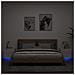 Comodini A Parete Con Luci Led 2 Pz Bianchi - Foto miniatura 1