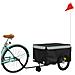 Rimorchio Da Bici Nero E Grigio 45 Kg In Ferro - Foto miniatura 7