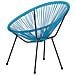 Sedia Spaghetti Rattan Blu Acapulco Ii - Foto miniatura 4