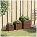 Fioriere da Giardino 3 pz Marroni in Polyrattan - Foto miniatura 3