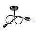 Lampadario Loop 2 Nero Sl. 1472 - Minimalista Lampadario Nero 25.5x57x18 Cm - Foto miniatura 1