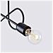 Lampadario Loop 2 Nero Sl. 1472 - Minimalista Lampadario Nero 25.5x57x18 Cm - Foto miniatura 7