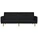 Divano Letto A 2 Posti Nero In Tessuto - Foto miniatura 4