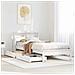 Letto Libreria senza Materasso Bianca 90x200 cm Legno di Pino - Foto miniatura 2