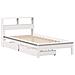 Letto Libreria senza Materasso Bianca 90x200 cm Legno di Pino - Foto miniatura 3