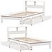 Letto Libreria senza Materasso Bianca 90x200 cm Legno di Pino - Foto miniatura 9