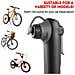 Mini Pompa Per Bicicletta Portatile Nera - Gonfiatore Ad Alta Pressione Per Bici, Moto, E Scooter Elettrici - Foto miniatura 6