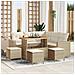 Set Divano da Giardino 9 pcs beige e panna 110 x 55 x 71 cm - Foto miniatura 2