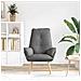 Sedia rilassante Grigio scuro 69 x 74 x 93 cm Tessuto - Foto miniatura 3