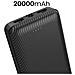 Powerbank 20000 Mah 2x Usb-a Con Indicatore Led E Compatibile Con Tutti I Dispositivi, Nero - Foto miniatura 5