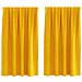 Tende con tende 2 pcs giallo senape 140 x 140 cm Velluto - Foto miniatura 1