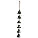 Set Di Sei Campanelle Natalizie In Ferro Nero - Decorazione Stile Europeo - Foto miniatura 1