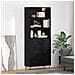 Credenza Rovere Nero 69,5 x 34 x 180 cm Legno multistrato - Foto miniatura 2