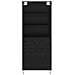 Credenza Rovere Nero 69,5 x 34 x 180 cm Legno multistrato - Foto miniatura 8
