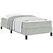 Letto a molle con materasso Grigio chiaro 90 x 210 cm Tessuto - Foto miniatura 1