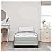 Letto a molle con materasso Grigio chiaro 90 x 210 cm Tessuto - Foto miniatura 3