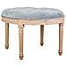 Sgabello Imbottito In Legno Grigio D70x47h - Foto miniatura 1