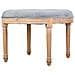 Sgabello Imbottito In Legno Grigio D70x47h - Foto miniatura 2