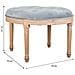 Sgabello Imbottito In Legno Grigio D70x47h - Foto miniatura 6