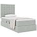 Letto con contenitore e materasso Grigio chiaro 100 x 200 cm - Foto miniatura 3