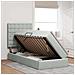 Letto con contenitore e materasso Grigio chiaro 100 x 200 cm - Foto miniatura 4
