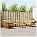Set di divani da esterno con cuscino 11 pcs Naturale e Beige - Foto miniatura 2