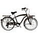 Bici Alluminio Da Uomo Misura 26 City Bike Bicicletta Beach Cruiser Stile Americano Cambio 7v Completa Di Accessori Luci A Led - 46 Marrone Capriolo - Foto miniatura 1